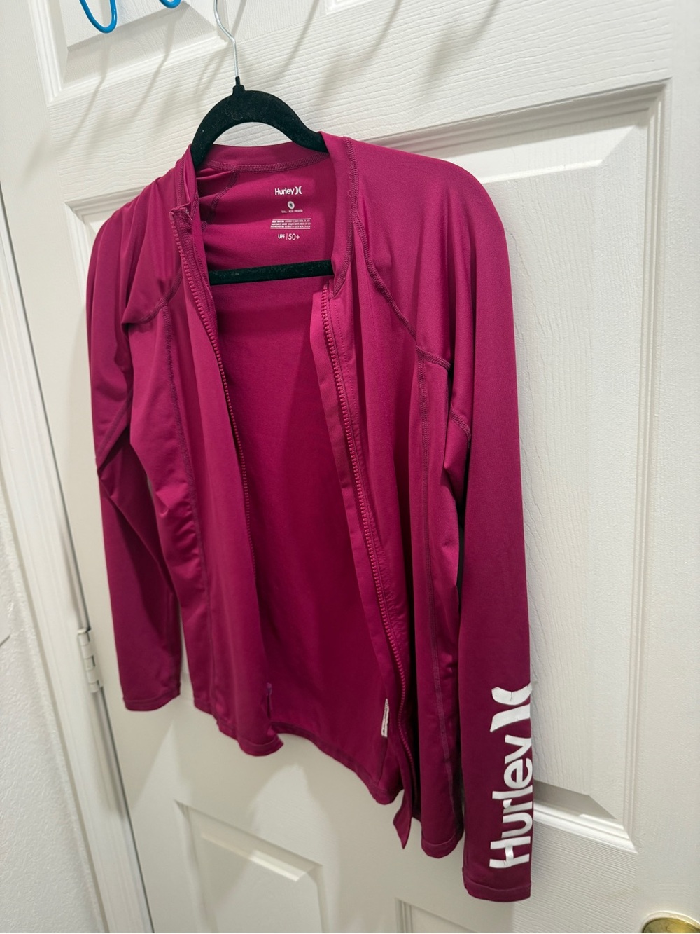 Hurley Magenta Lightweight Zip-Front Performance Jacket